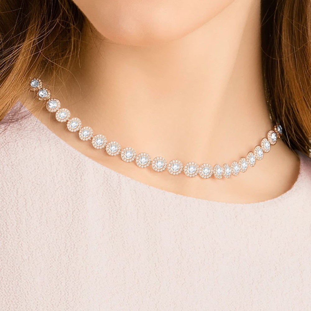 Angelic necklace
Round, White, Rose gold-tone plated SOLD OUT AT RETAILER